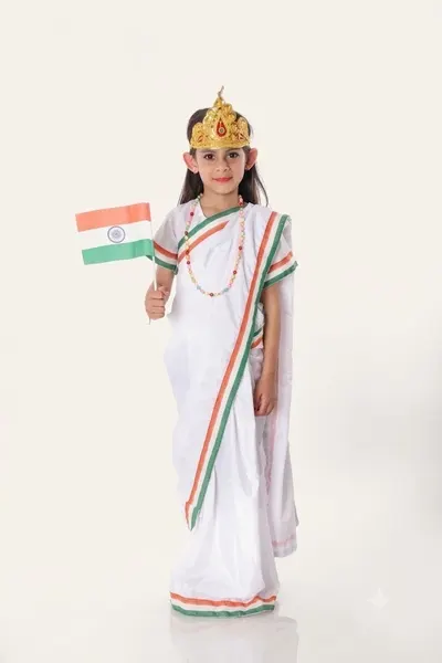 Bharat Mata (Mother India) Fancy Dress Costume for kids – Independence Day Dress, Mod Fancy Dress Delhi