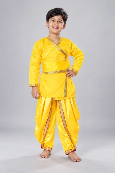 Angarkha Dhoti Fancy Dress Costume Yellow for kids – Rajasthani Dress, Mod Fancy Dress Delhi