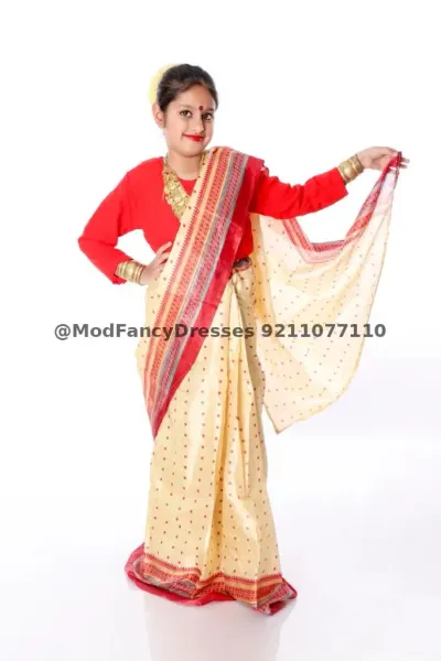 Bihu Dance Saree Fancy Dress Costume fancy dress costume