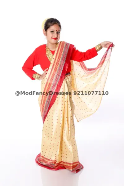 Bihu Dance Saree Fancy Dress Costume fancy dress costume