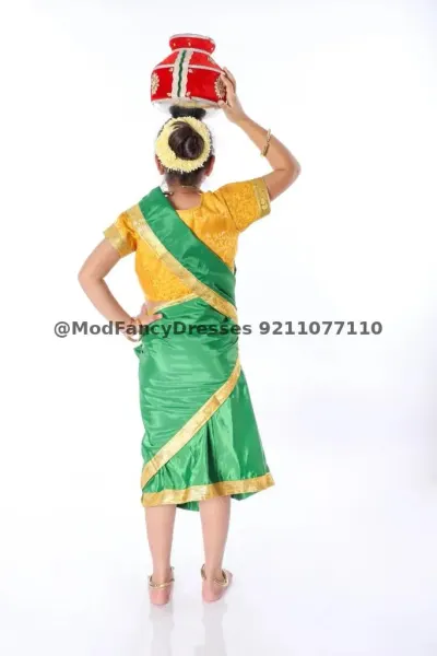 Indian Folk Saree Fancy Dress Costume fancy dress costume