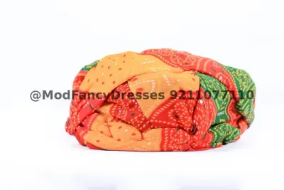 Jaipuri Print Rajasthani Pagdi Turban Fancy Dress fancy dress costume