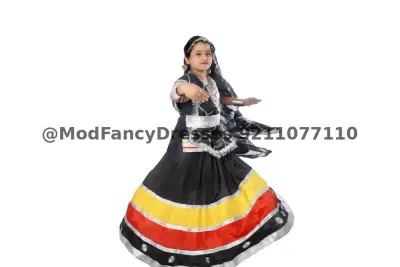 Kalbelia Dress Costume For Girls Fancy Dress – view 4, Rajasthani Dress, Mod Fancy Dress Delhi