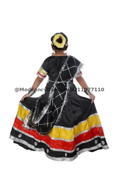 Kalbelia Dress Costume For Girls Fancy Dress – view 3, Rajasthani Dress, Mod Fancy Dress Delhi