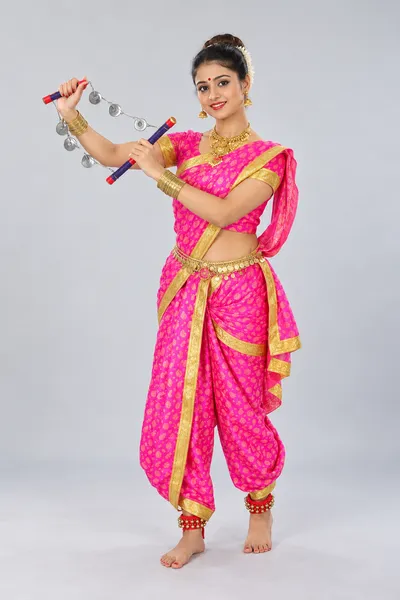 Lavani Saree Fancy Dress Costume Pink fancy dress costume