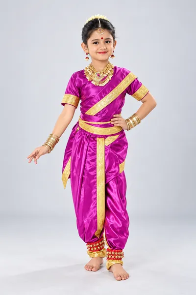 Lavani Saree Fancy Dress Costume Purple fancy dress costume
