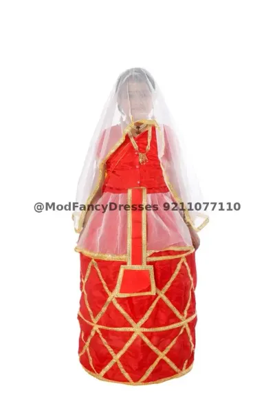 Manipuri Dance Fancy Dress Costume For Girls – view 3, Manipuri Dance Costume, Mod Fancy Dress Delhi