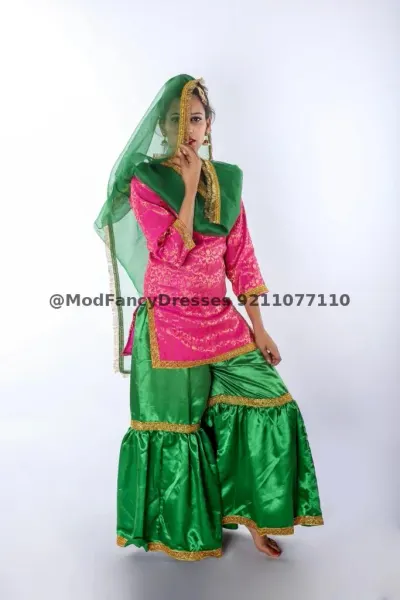 Sharara Dance Fancy Dress For Girl fancy dress costume