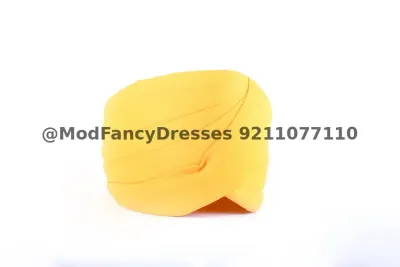 Sikh Punjabi Safa Pagadi Yellow Fancy Dress – Accessories, Mod Fancy Dress Delhi