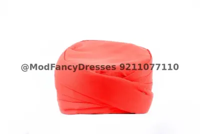 Sikh Punjabi Safa Red Fancy Dress – view 2, Accessories, Mod Fancy Dress Delhi