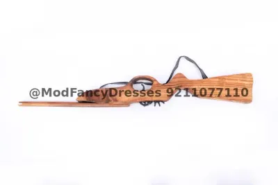 Wooden Gun Weapons For Drama Fancy Dress – view 2, Accessories, Mod Fancy Dress Delhi