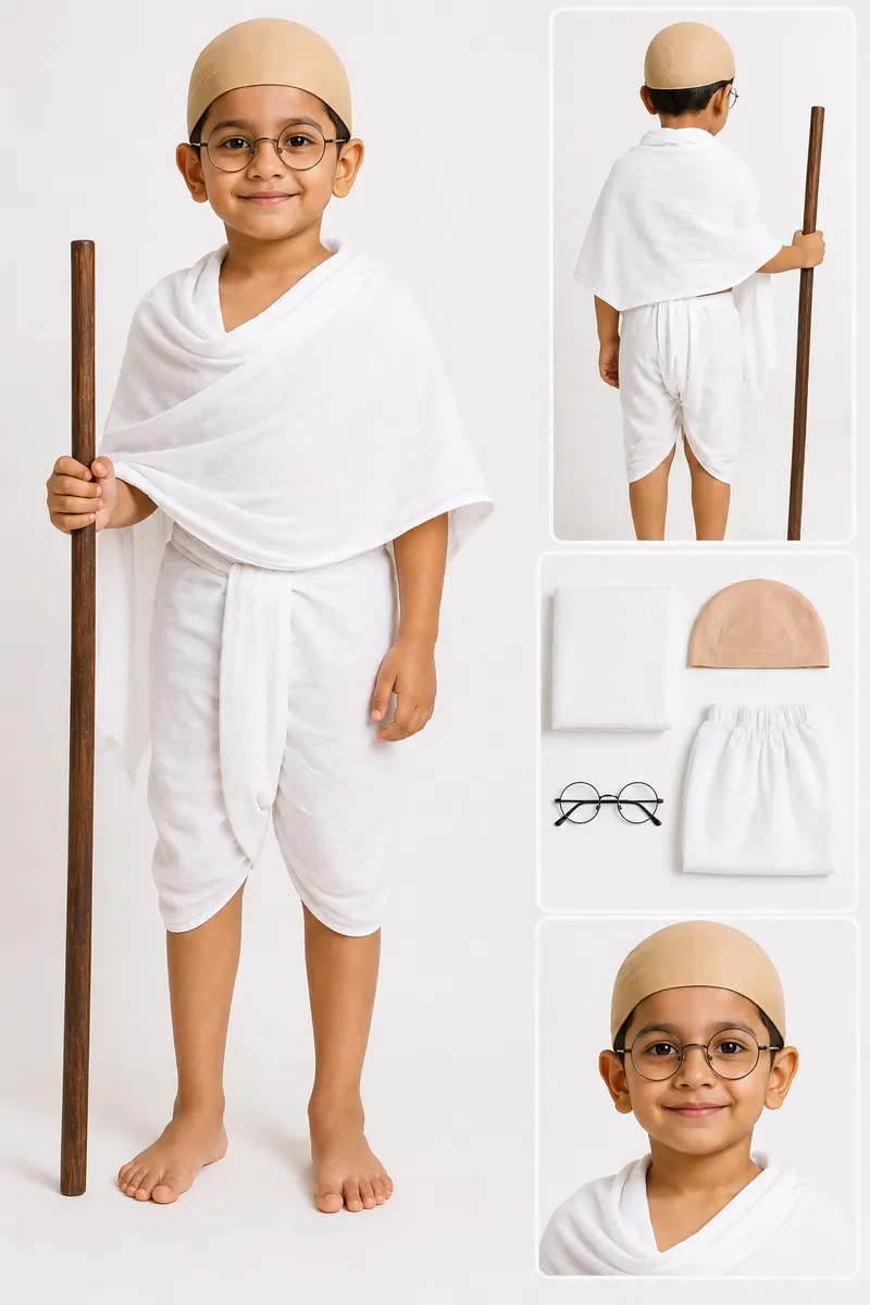 Mahatma Gandhi Fancy Dress Costume – Leaders Freedom Fighters, Mod Fancy Dress Delhi