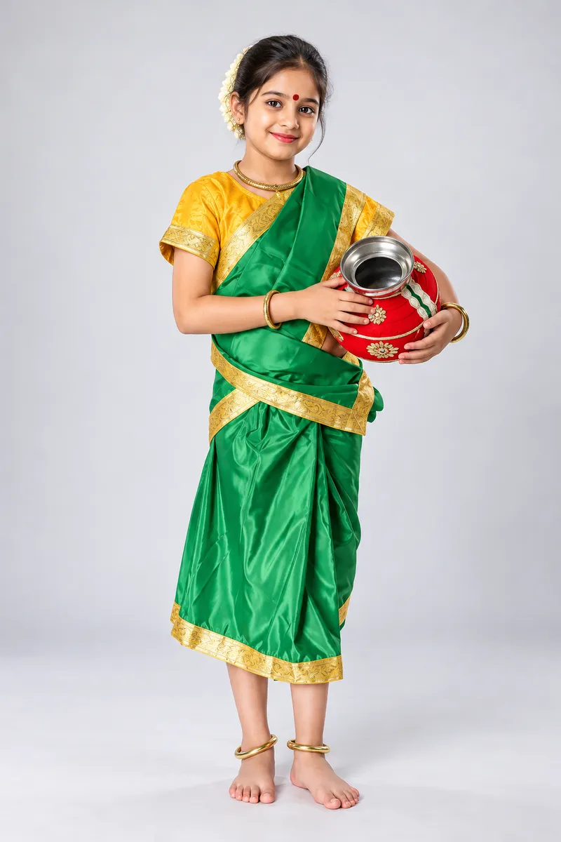 Indian Folk Saree Fancy Dress Costume fancy dress costume