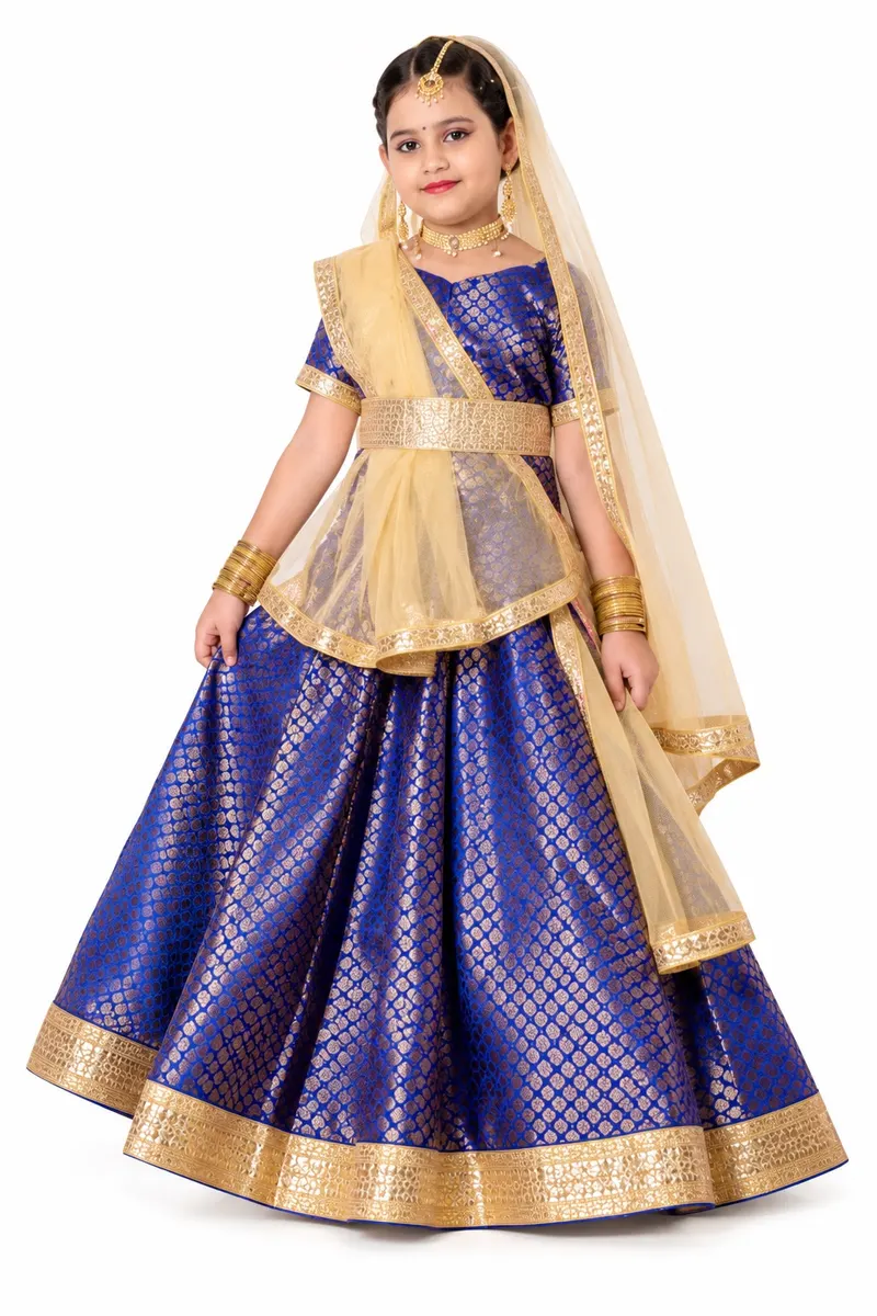 Royal Blue Kathak Dress – Lehenga Style – Kathak Dress, Mod Fancy Dress Delhi