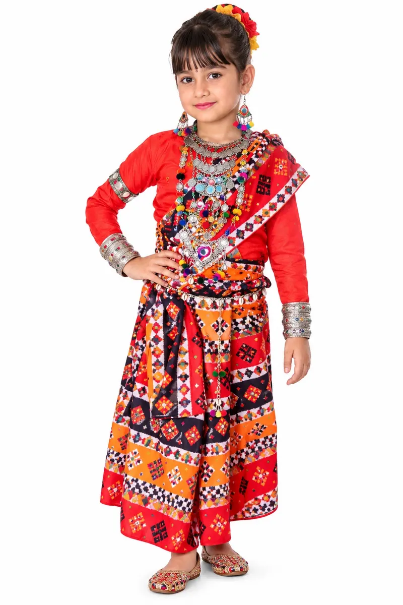 Sambalpuri Dance Costume Ghumra Dance Fancy Dress – Folk Dance Dress, Mod Fancy Dress Delhi