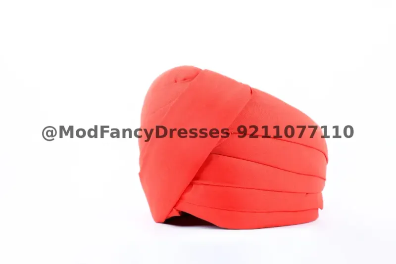 Sikh Punjabi Safa Red Fancy Dress – Accessories, Mod Fancy Dress Delhi