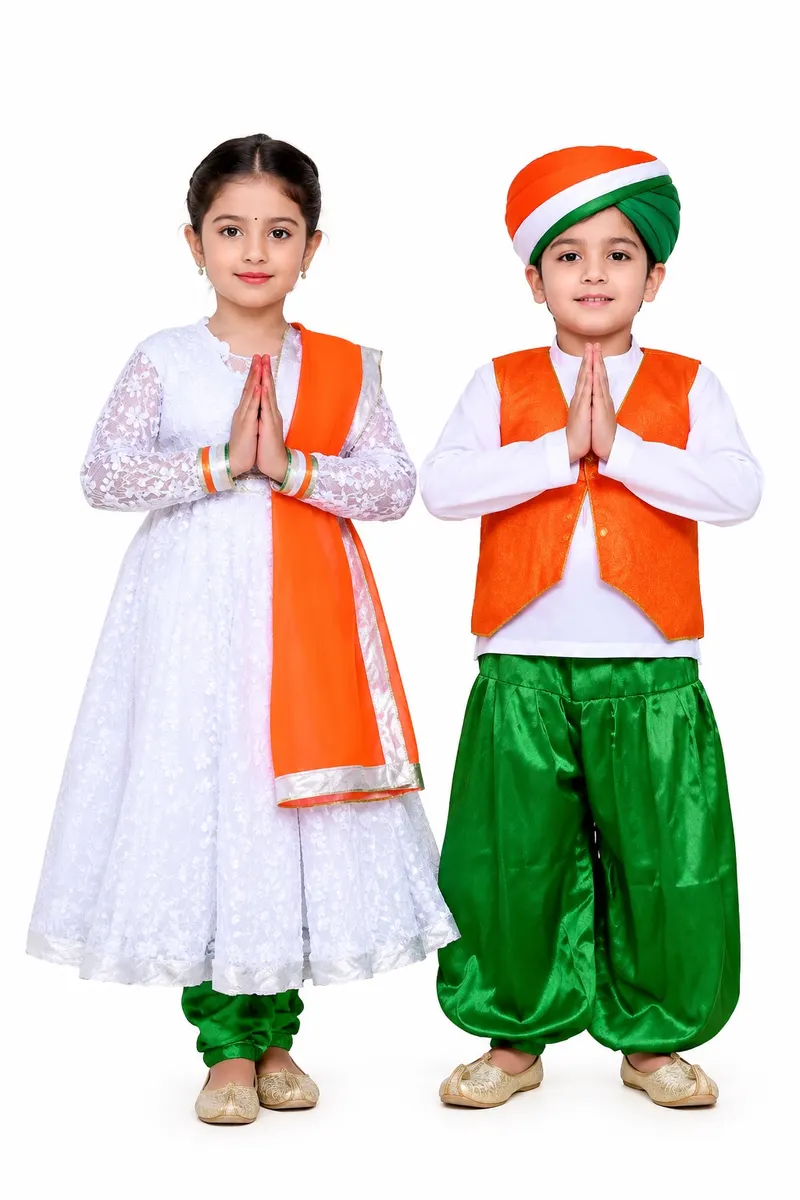 Tiranga Color Costume For Boys Girls Fancy Dress – Independence Day Dress, Mod Fancy Dress Delhi