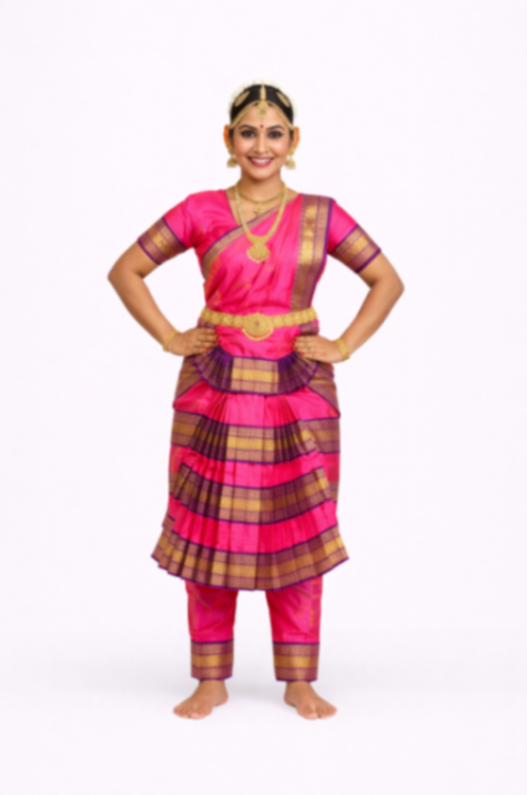 Pink Bharatnatyam Fancy Dress Main Image