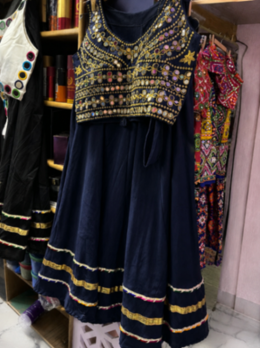 Blue Lehnga Dandia Dress Thumbnail