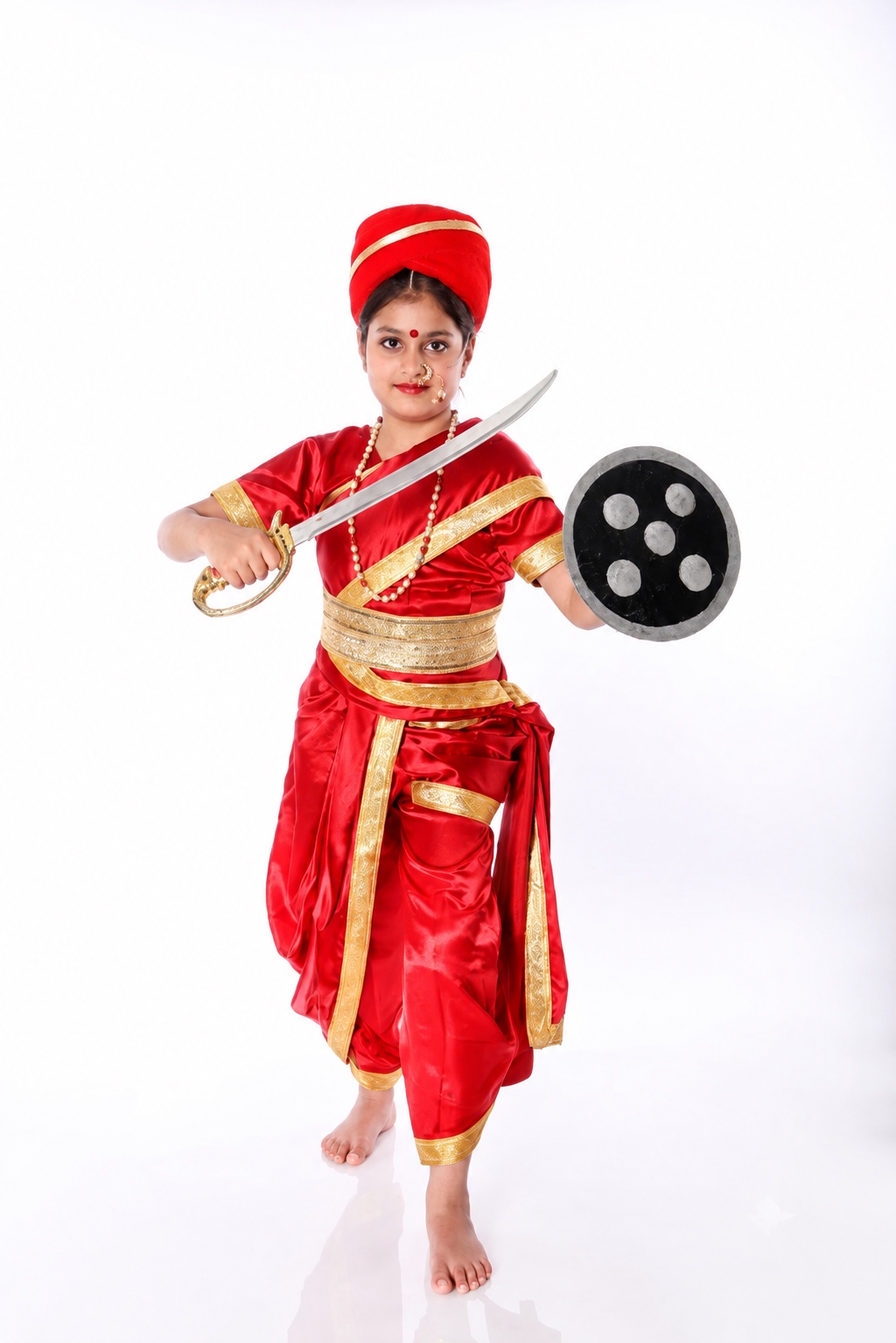 Jhansi Ki Rani Laxmi Bai Fancy Dress Costume Main Image