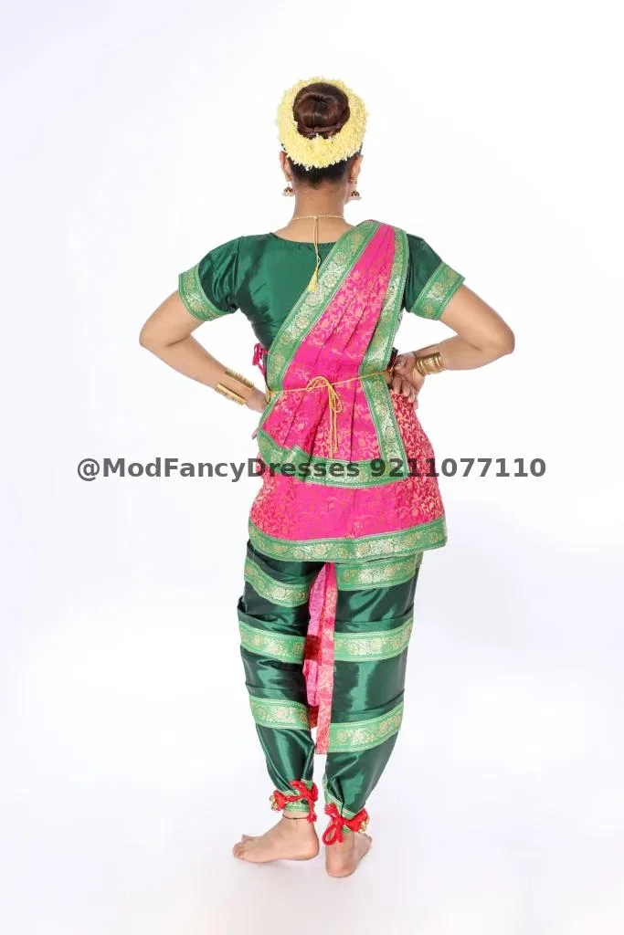 Bharatnatyam Dance Costume Pink Thumbnail