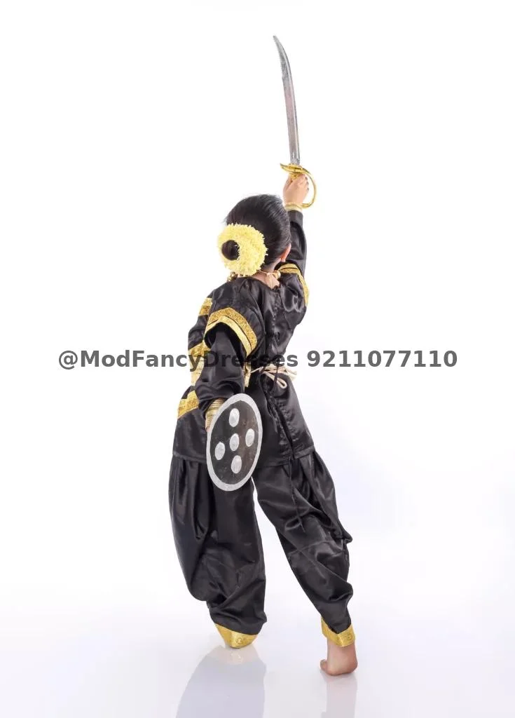 Black And Golden Chhau Dance Costume Thumbnail