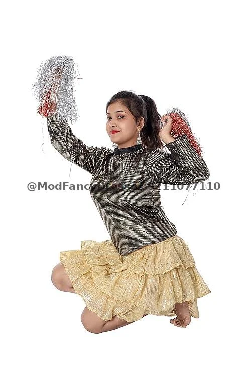 Golden Western Dance Fancy Dress Skirt Top Thumbnail