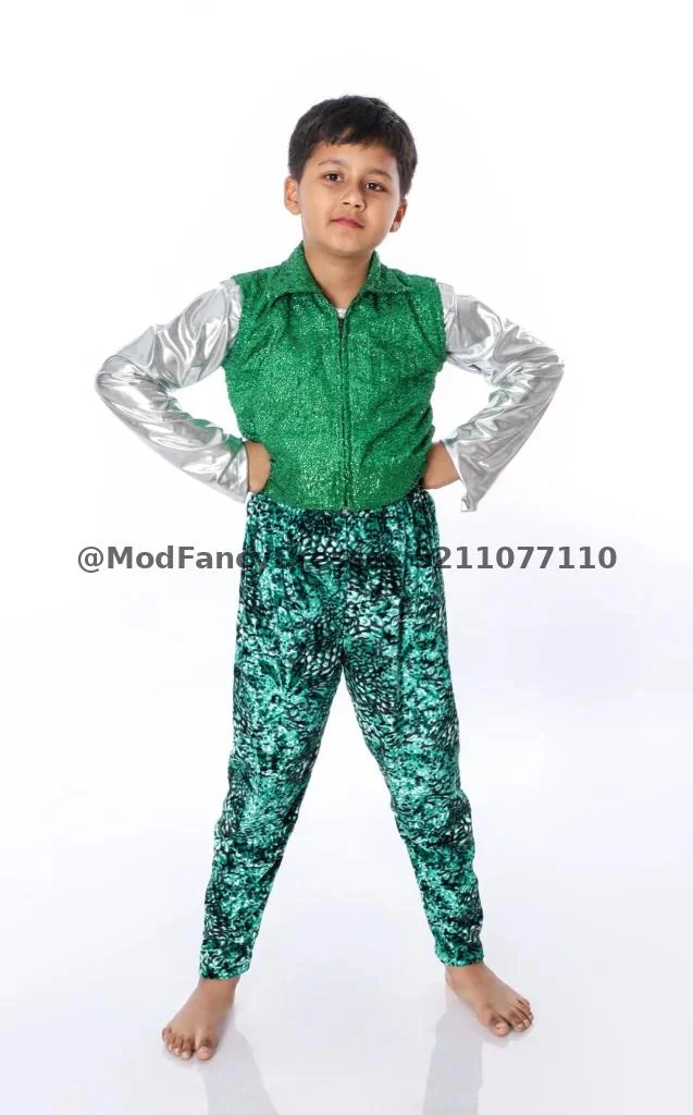 Green Western Dance Fancy Dress Costumes Thumbnail