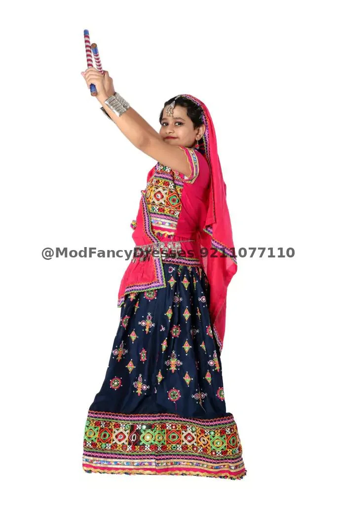 Gujarati Garba Chaniya Choli Costume Girls Thumbnail