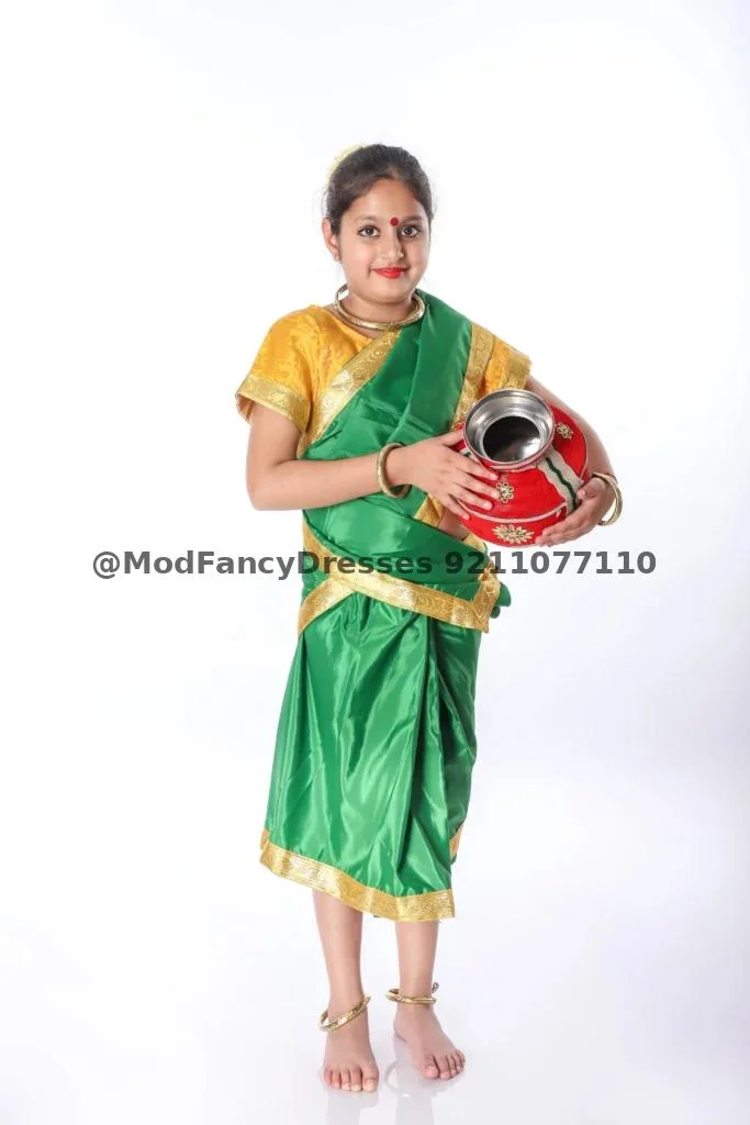 Indian Folk Saree Fancy Dress Costume Thumbnail