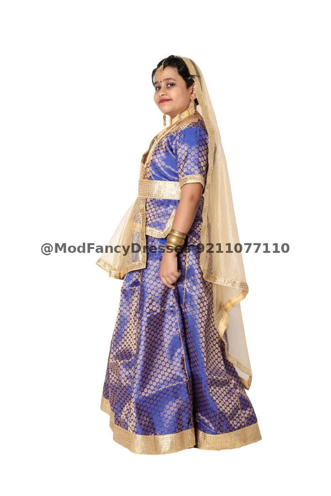 Kathak Dress Blue Colour Thumbnail