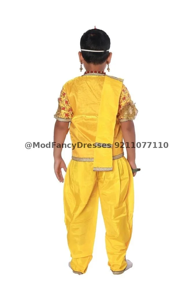 Krishna Fancy Dress Costume Yellow Thumbnail