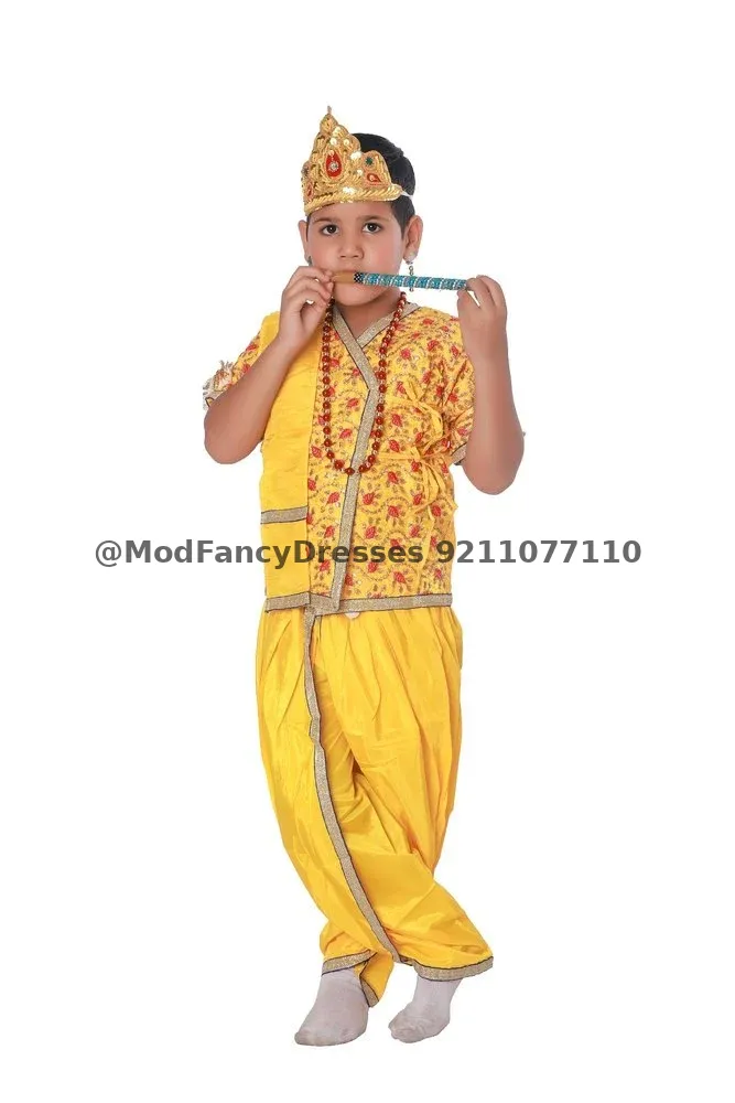 Krishna Fancy Dress Costume Yellow