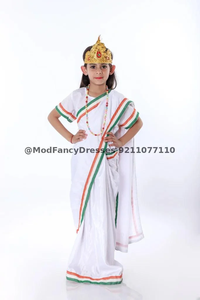 Mother India White Saree Thumbnail