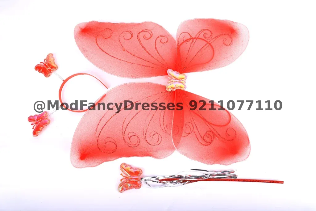 Orange Butterfly Fairy Wings