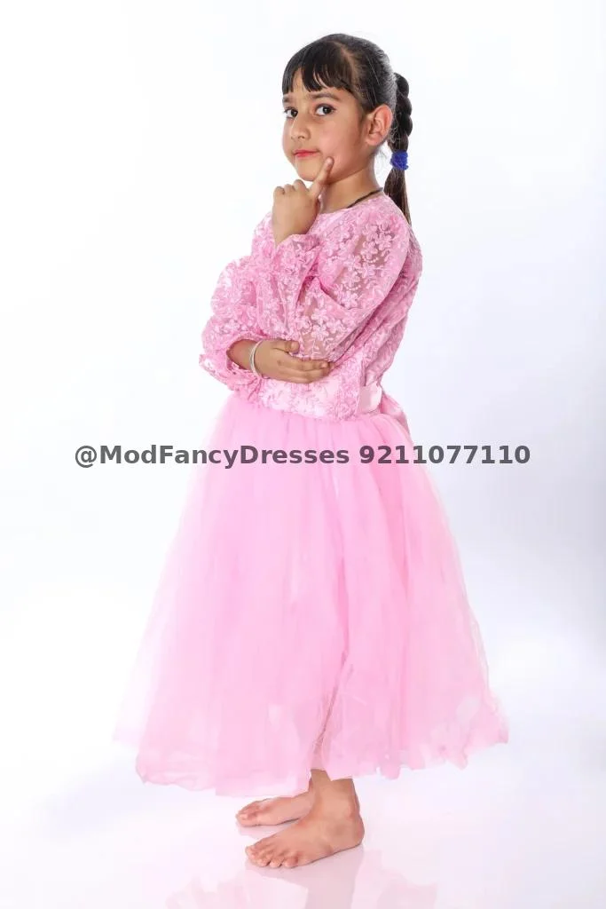 Pink Western Dance Frock Fancy Dress Thumbnail