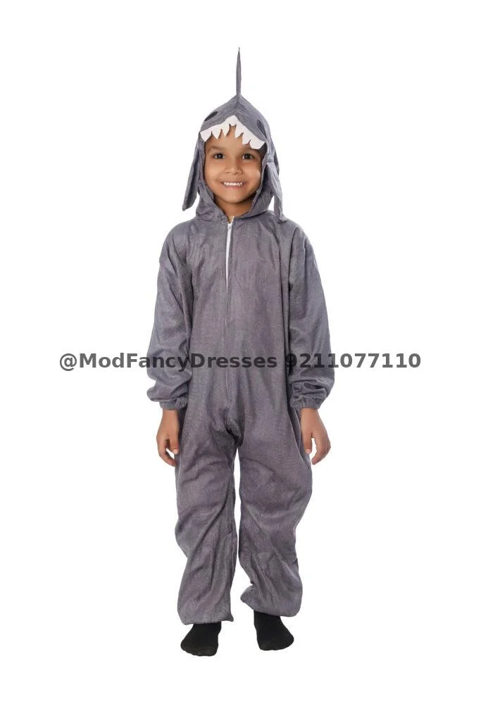 Shark Fancy Dress Costume Grey