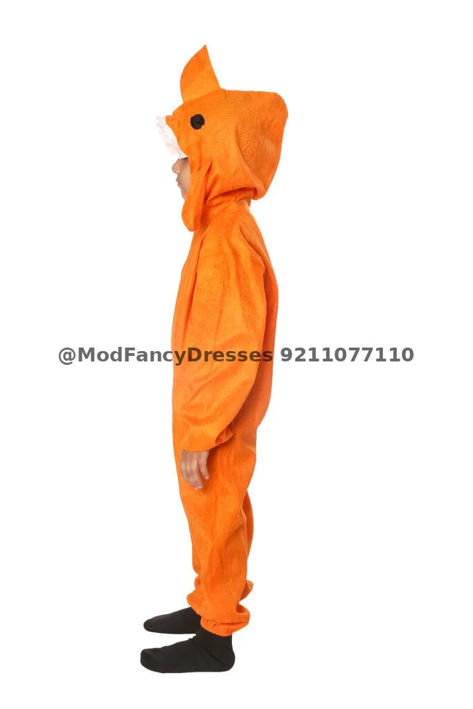 Shark Fancy Dress Costume Orange Thumbnail