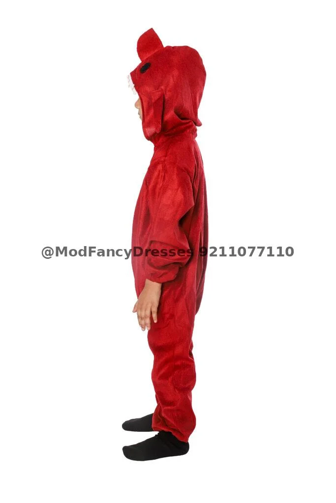 Shark Fancy Dress Costume Red Thumbnail