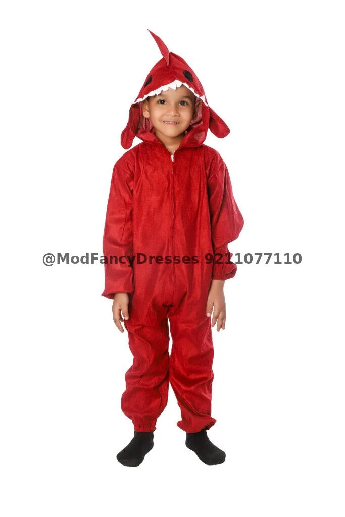 Shark Fancy Dress Costume Red