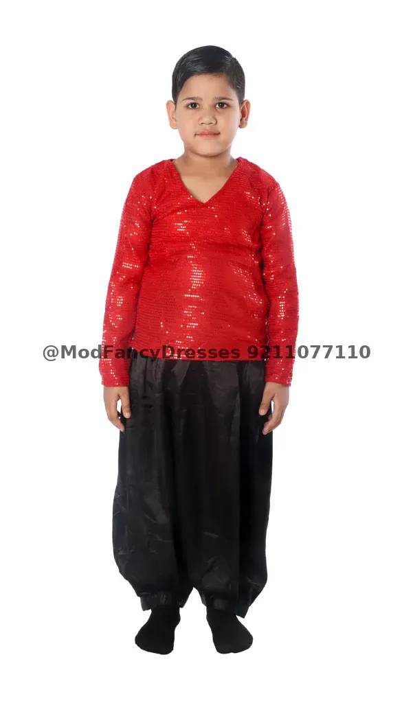 Western Dance Dress In Red And Black Color