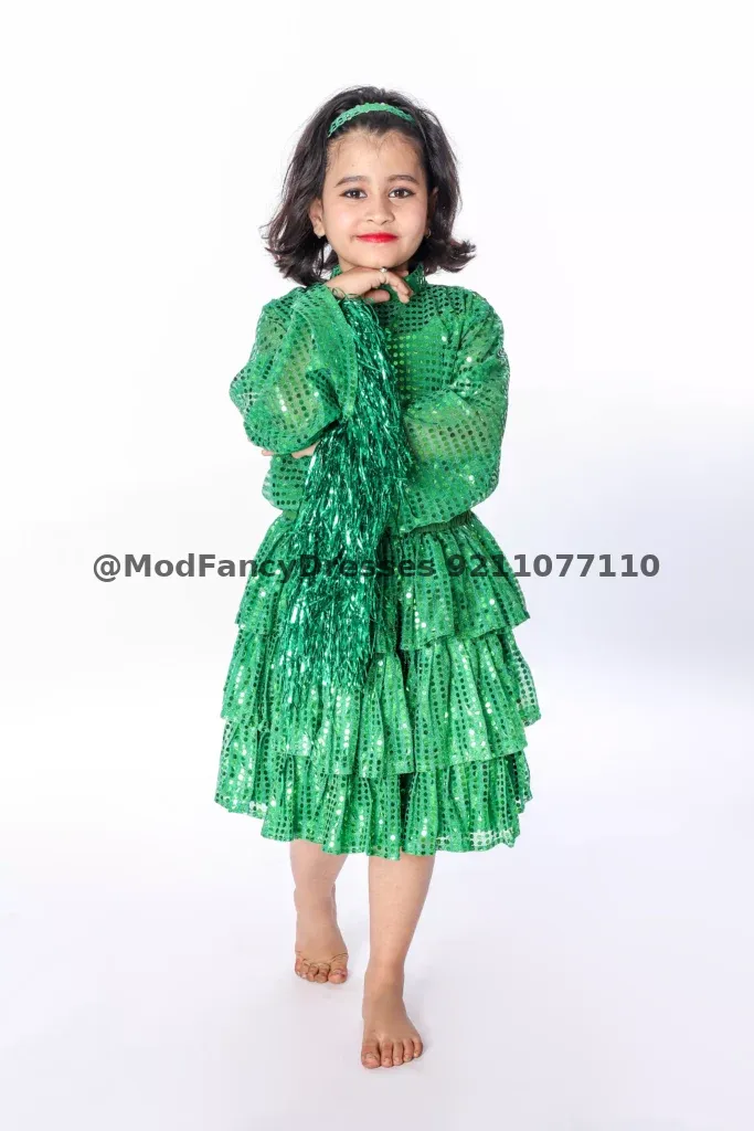 Western Dance Fancy Dress Costume Green