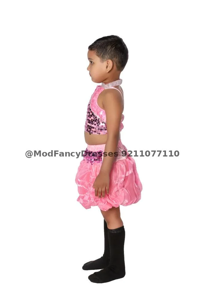 Western Dance Fancy Dress Costume Skirt Top Pink Thumbnail
