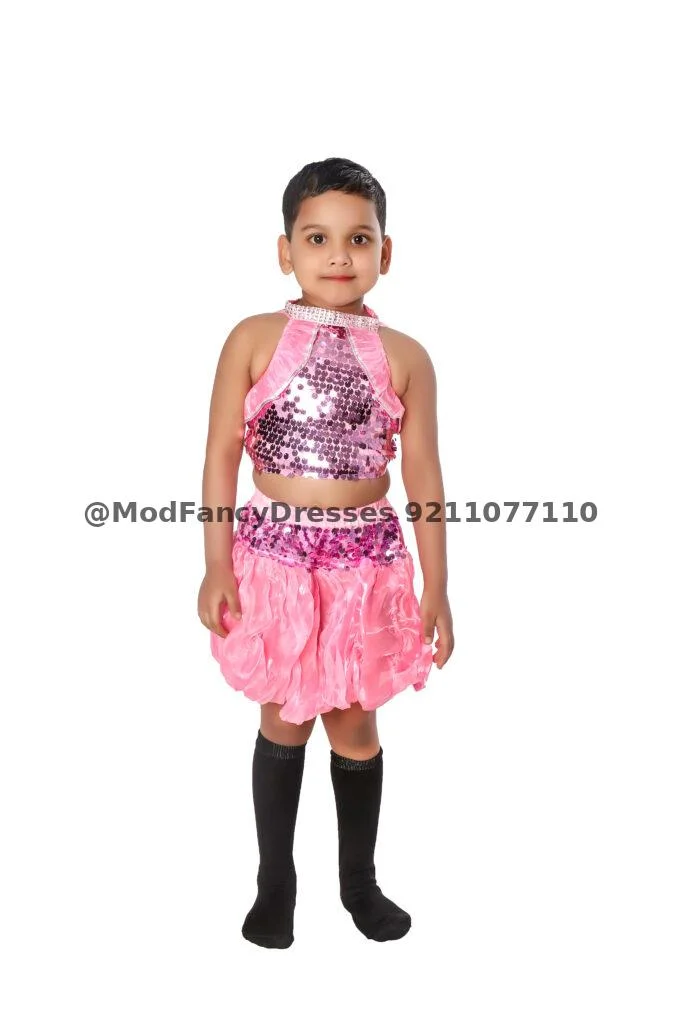 Western Dance Fancy Dress Costume Skirt Top Pink