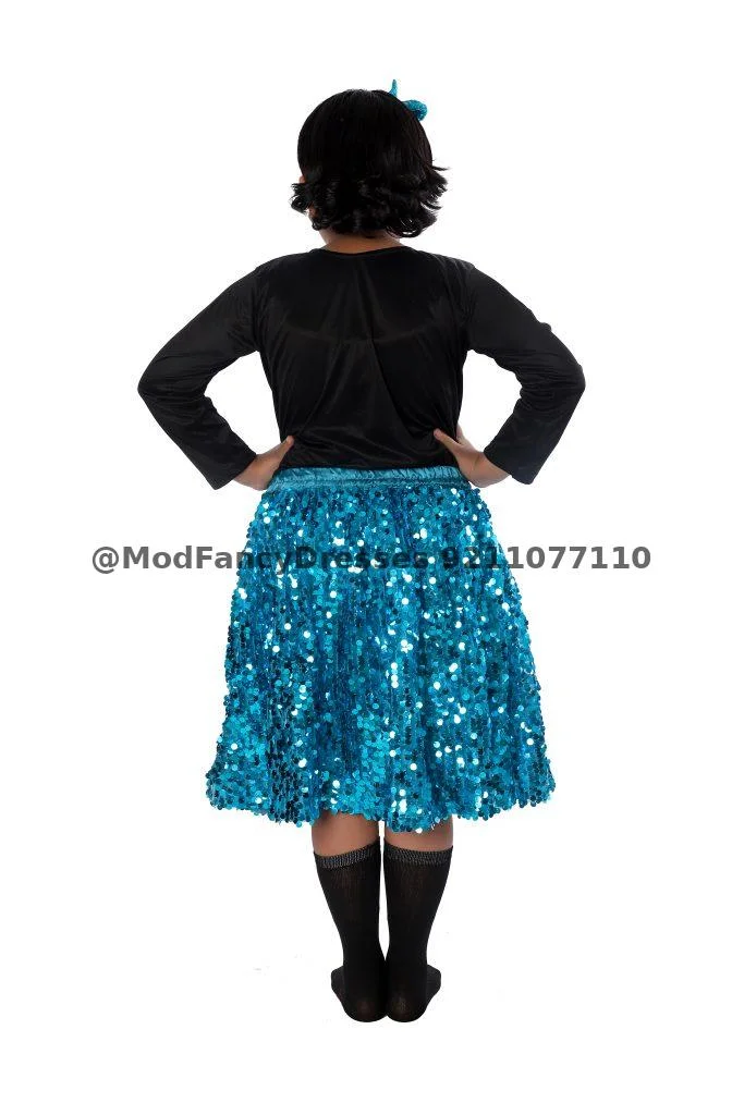 Western Dance Fancy Dress Skirt Top Black Thumbnail
