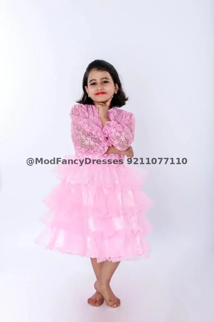 Western Frock Fancy Dress Costume Pink Thumbnail