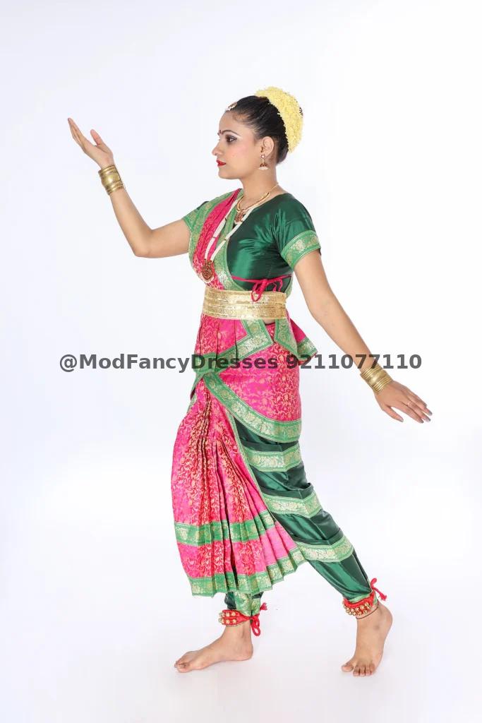 Bharatnatyam Dance Costume Pink Thumbnail