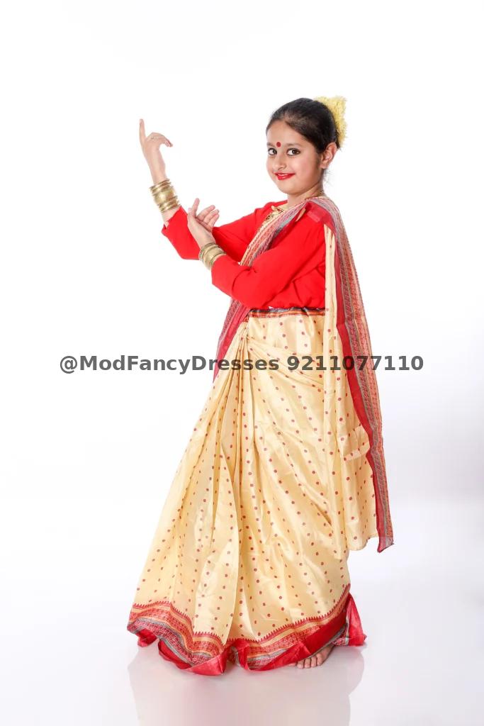 Bihu Dance Saree Fancy Dress Costume Thumbnail