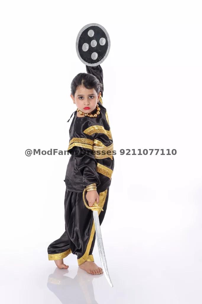 Black And Golden Chhau Dance Costume