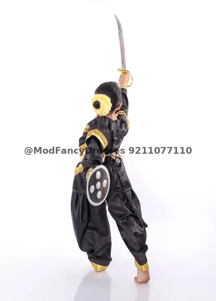 Black And Golden Chhau Dance Costume Thumbnail